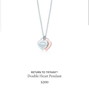 Tiffany & Co Double heart pendant.